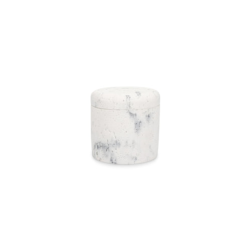 S|P Collection - Opbergpot 9,5xH9,5cm marble white Suds