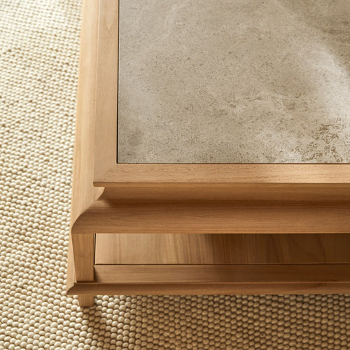 Tikamoon Vierkante salontafel van massief teak - Naturel - vtwonen shop