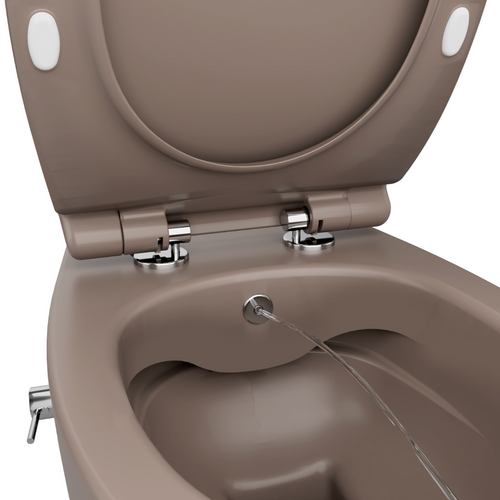 Isvea Wc Toilet Badkamer Hangend Bidet Taupe Inclusief Softclose Toiletbril - vtwonen shop