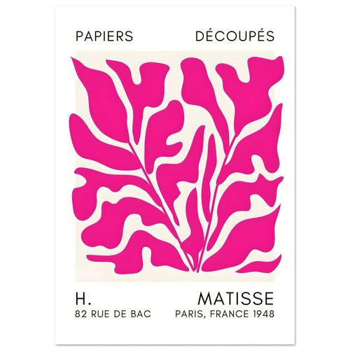 Artfulprints  Matisse – Seabed shapes pink   poster 70x100 cm