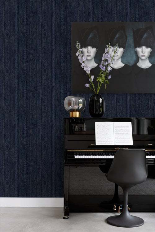 Origin Wallcoverings behang houtmotief donkerblauw - 53 cm x 10,05 m - 347532 - vtwonen shop