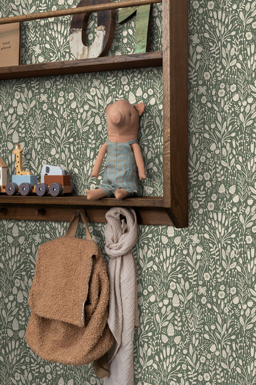 ESTAhome behang bloemetjes groen - 50 x 900 cm - 131250 - vtwonen shop