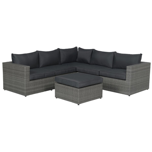 Cayman II lounge set 4-delig - organic grey/antraciet