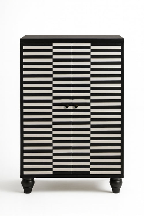 Dressoir met 2 deuren van gemelamineerd MDF en soft-close MARCUS