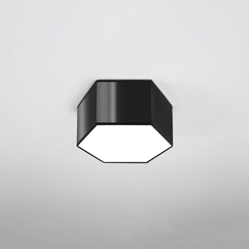 Sollux Lighting Plafondlamp SUNDE 15 zwart - 30,5x26,5x15,5cm