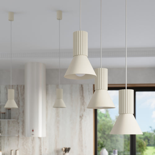 Sollux Lighting Hanglamp ESTRIA 3P beige - 30x30x120cm