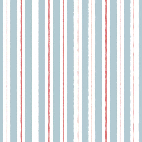 ESTAhome behang strepen blauw en rood - 50 x 900 cm - 131960