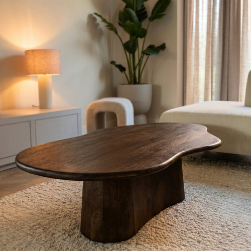 Giga Meubel Salontafel Jessie - Organisch - Mangohout - 120cm