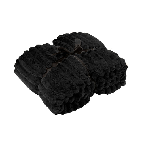 Dutch Decor - VOORDEELSET - 3-delig - Hazel & Ricky - 2 sierkussens 50x50 cm - 1 plaid 150x200 cm - zwart - vtwonen shop