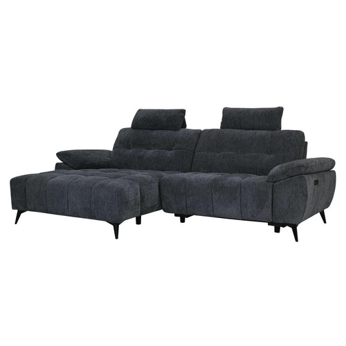 Furnhouse chaise longue bank links Colorado - Zwart - Stof - 156x268x107