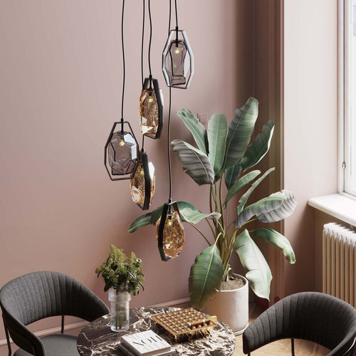 Kare Design Hanglamp Diamond Fever Ø42cm zwart - vtwonen shop