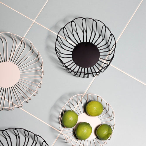 Ona - Draadmand 19xH10cm zwart Flores - vtwonen shop