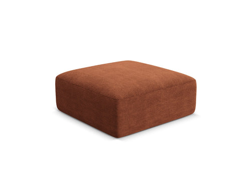 Cosmopolitan Design Poef Campi ribfluwelen terracotta - 90x90x40cm