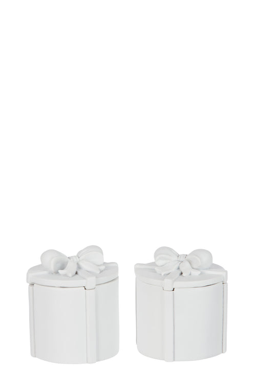 J-Line decoratie Boom - warm witte - ijzer - zwart - small - vtwonen shop