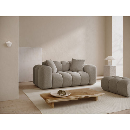 Cosmopolitan Design - Bank Treno 2-zits, chenille donkerbeige - 94x180x70cm
