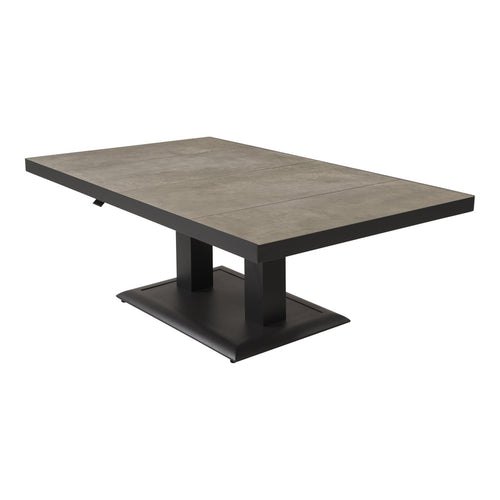 Lesli Living tuintafel Murcia - grijs - 140x85x50∕72cm