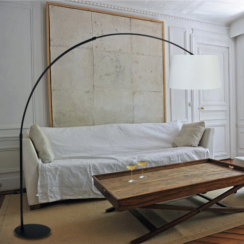 Steinhauer vloerlamp Sparkled - 1 lichts - 190x 230 cm - zwart wit