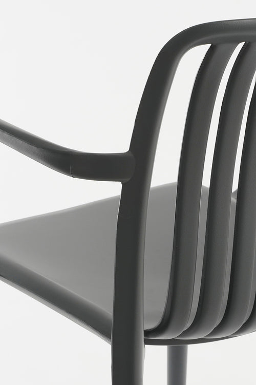 Mica Decorations  Paloma Tuinstoel - L53 x B53 x H78 cm - Polypropyleen - Grijs