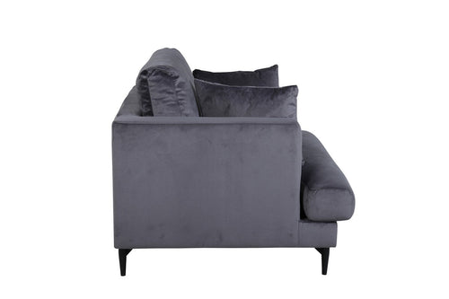 BRAM Fauteuil Matis - Grijs Velours - vtwonen shop