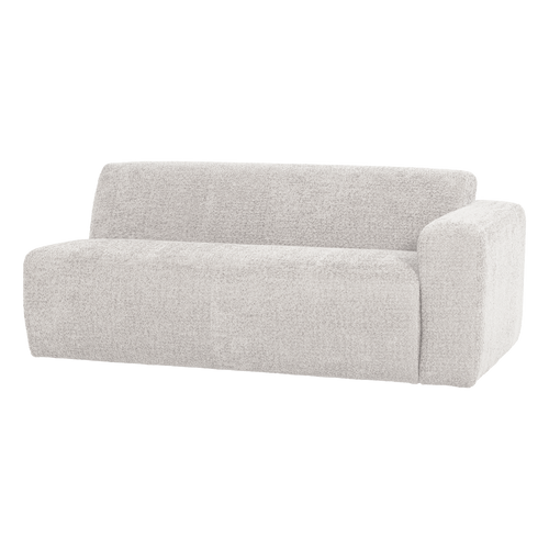 WOOOD 2-zits bank arm rechts Mojo Base - Wollig - Ecru - 74x185x97