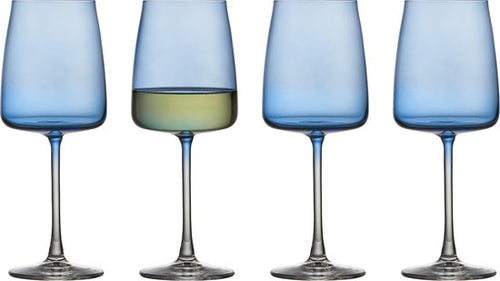 Lyngby Glas Krystal Zero Wit wijnglas 43 cl 4 st. Blauw - vtwonen shop