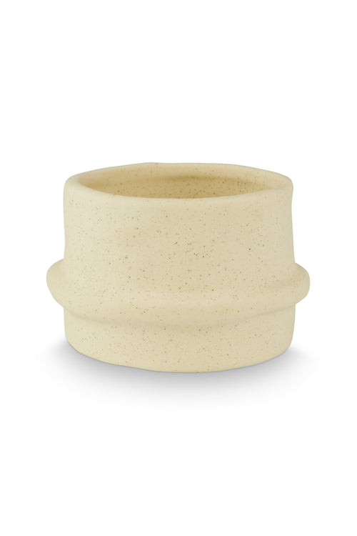 vtwonen - Waxinelichthouders Straight - Keramiek - Naturel - 8.5 x 5.5 cm - Set van 2