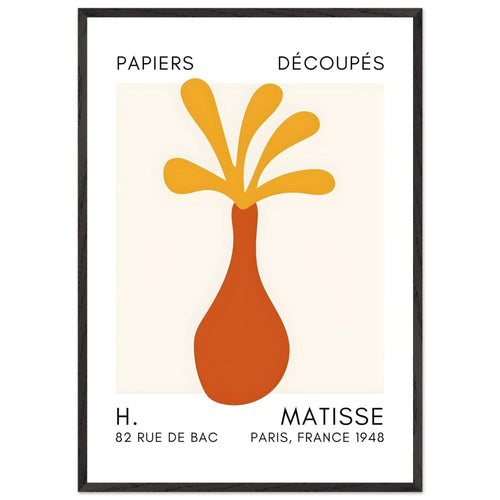 Artfulprints Poster met Lijst Matisse - Ocean flower yellow   - 70x100 cm - Geel