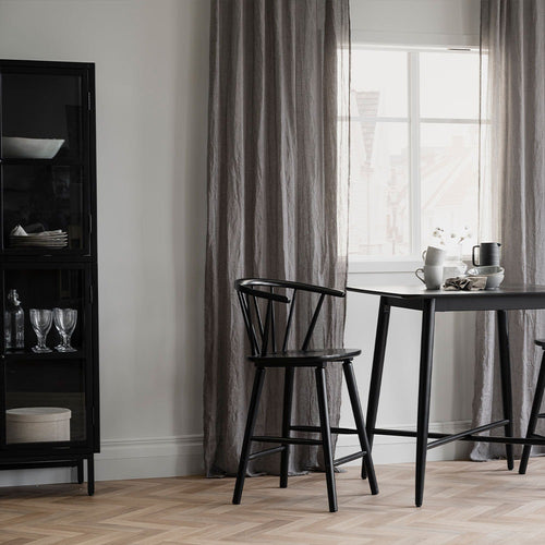 Rowico Home Carmen houten spijlen barkruk zwart - 65 cm