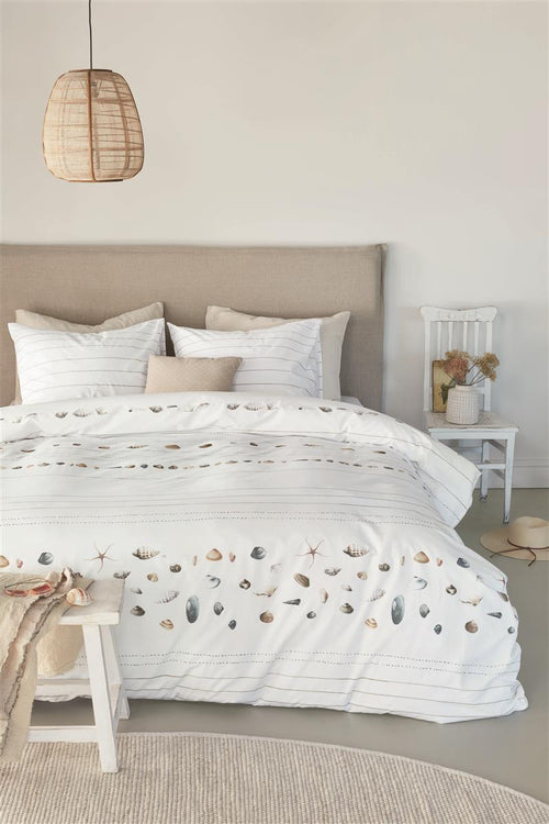Marjolein Bastin dekbedovertrek Beach - 200x200/220 cm - naturel