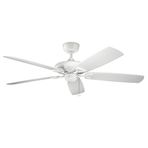 152 cm Deckenventilator mit Zugkette und 5 Flügeln, Mattweiß