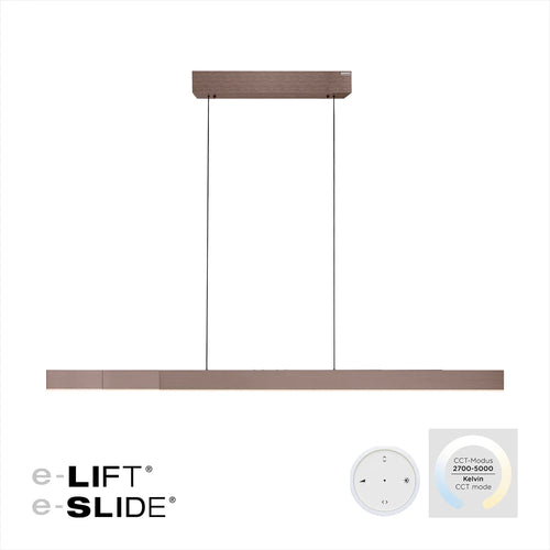 Neuhaus PURE hanglamp e-Lift - 3 lichts - 200  x 240   cm - bruin