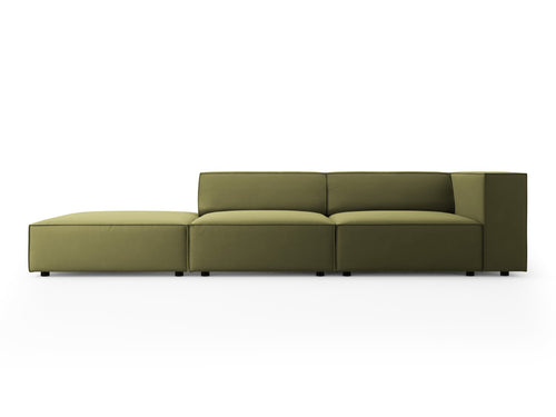 Cosmopolitan Design linker bank Arendal 4-zits, flueel, lichtgroen - 102x262x70cm