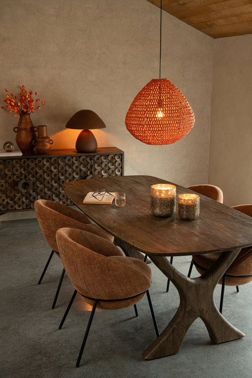 J-Line hanglamp Getwist - metaal - oranje