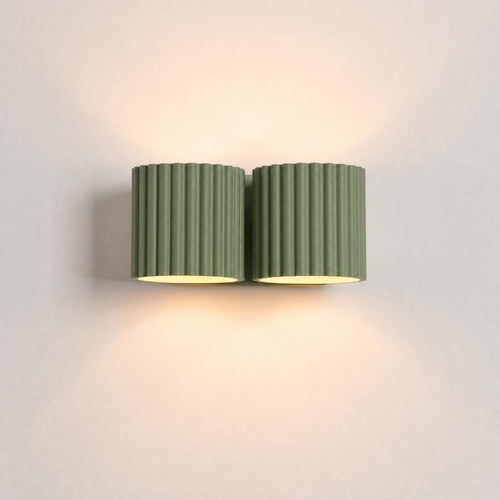 Sollux Lighting Wandlamp AURA 2 olijfgroen G9 - 21x12x10cm
