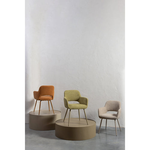 WOOOD eetkamerstoelen Jenny - Polyester - Naturel - Set van 2 - vtwonen shop