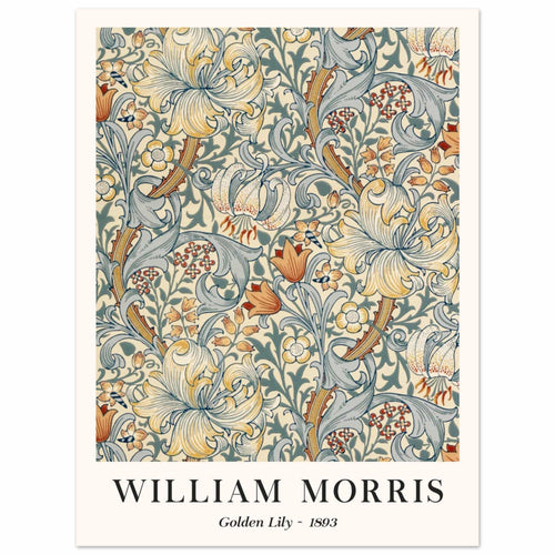 Artfulprints  William Morris - Golden lilly 1893   poster 30x40 cm - vtwonen shop