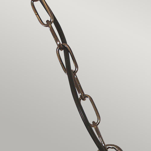 Elstead Sheldon - 1 Lichts Buiten Plafond Ketting Lantaarn Messing IP44, E27