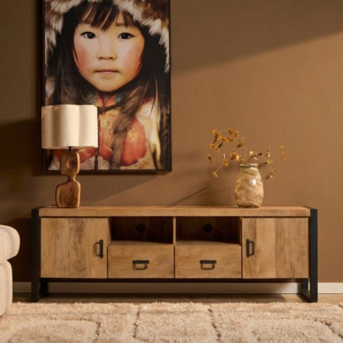 Starfurn Tv-meubel Britt - Naturel Hout - 200x45x55cm