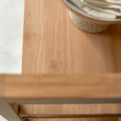 Tikamoon Laag opbergrek in massief teakhout - Naturel - vtwonen shop