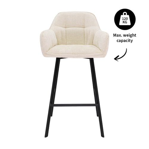 Kick barkruk Lynn - Crème - vtwonen shop