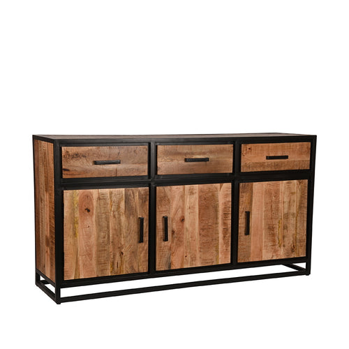 LABEL51 Dressoir Tampa - Zwart Metaal/Mangohout - 170x45x90cm - vtwonen shop