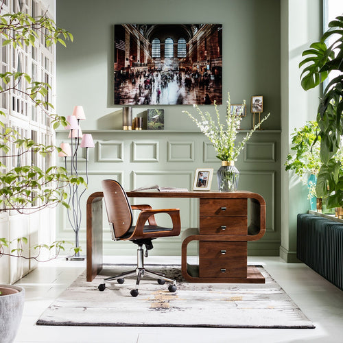 Kare Design Draaibare Bureaustoel Patron walnoot - vtwonen shop