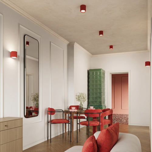 Sollux Lighting Plafondlamp AURA 2 rood GU10 - 21x10x12cm