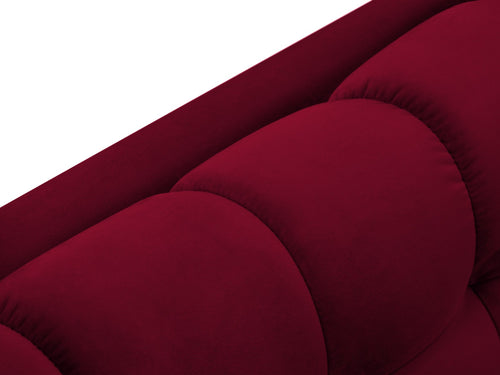 Cosmopolitan Design linker hoekbank Bali 5-zits, flueel, rood - 185x293x75cm