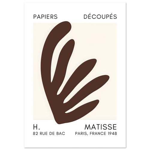 Artfulprints  Matisse – Aquatic impression brown   poster 70x100 cm - vtwonen shop