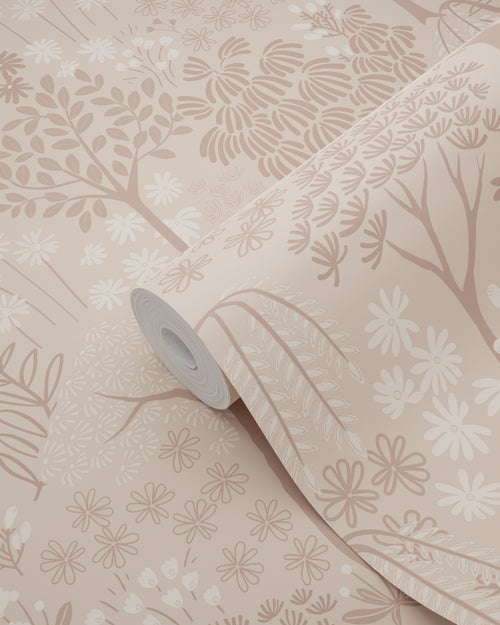ESTAhome behang bomen en bloemen oudroze - 50 x 900 cm - 131649 - vtwonen shop