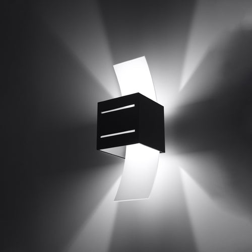 Sollux Lighting Wandlamp LORETO zwart - 10x12x30cm