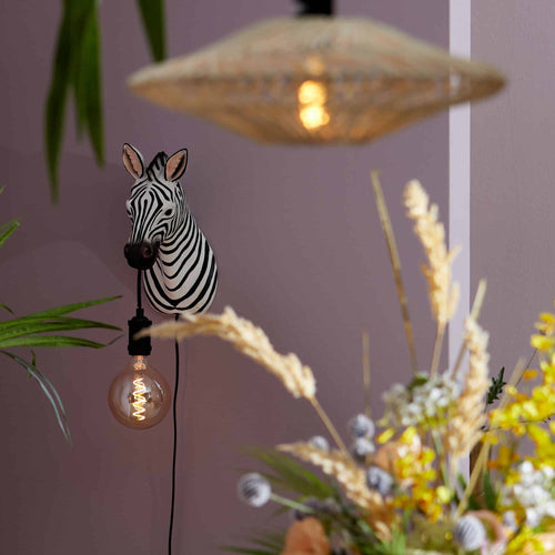 Light & Living wandlamp Zebra - zwart - 34.5x16x24.5cm