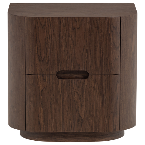 WOOOD ladekast/ nachtkastje 2 lades Arvi - Hout - Fineer Bruin - 56x55x41