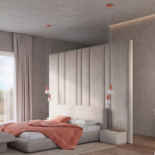 Sollux Lighting Hanglamp HALO 2P perzik - 15x15x120cm